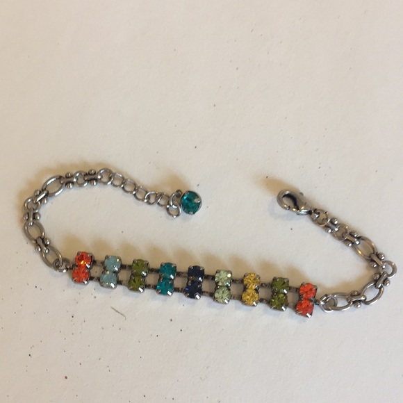 Child’s Colorful Crystals & Silver Bracelet - Picture 6 of 6